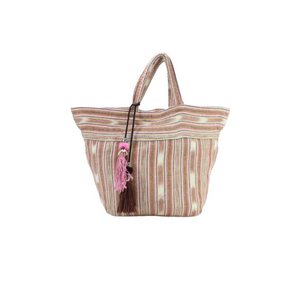 Jade Tribe Womens Striped Top Handle Bag Multicolor